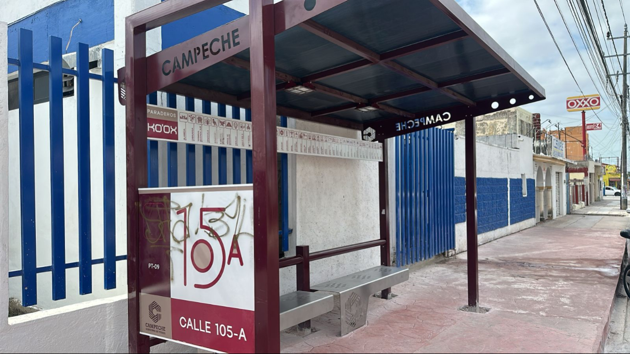 Vandalizan paraderos del Ko'ox en Campeche antes de su inauguración