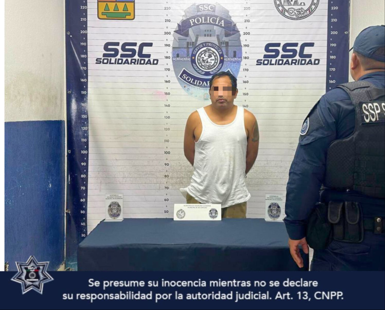 Detienen a tabasqueño por presunto delito de violación a una joven en Playa del Carmen