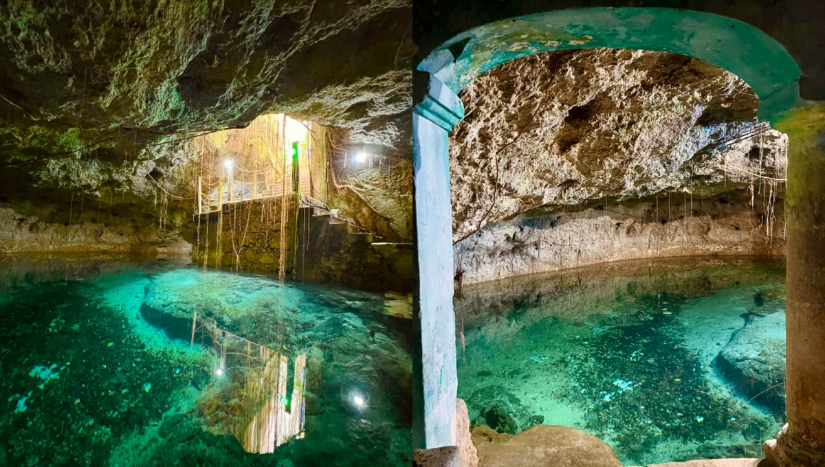 El cenote se ubica debajo de calles del centro de Mérida