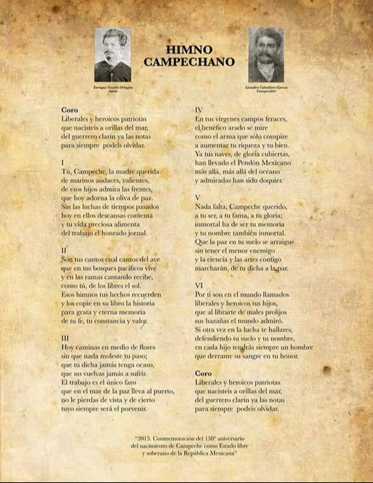 El Himno Campechano: canto de lealtad y valor al estado