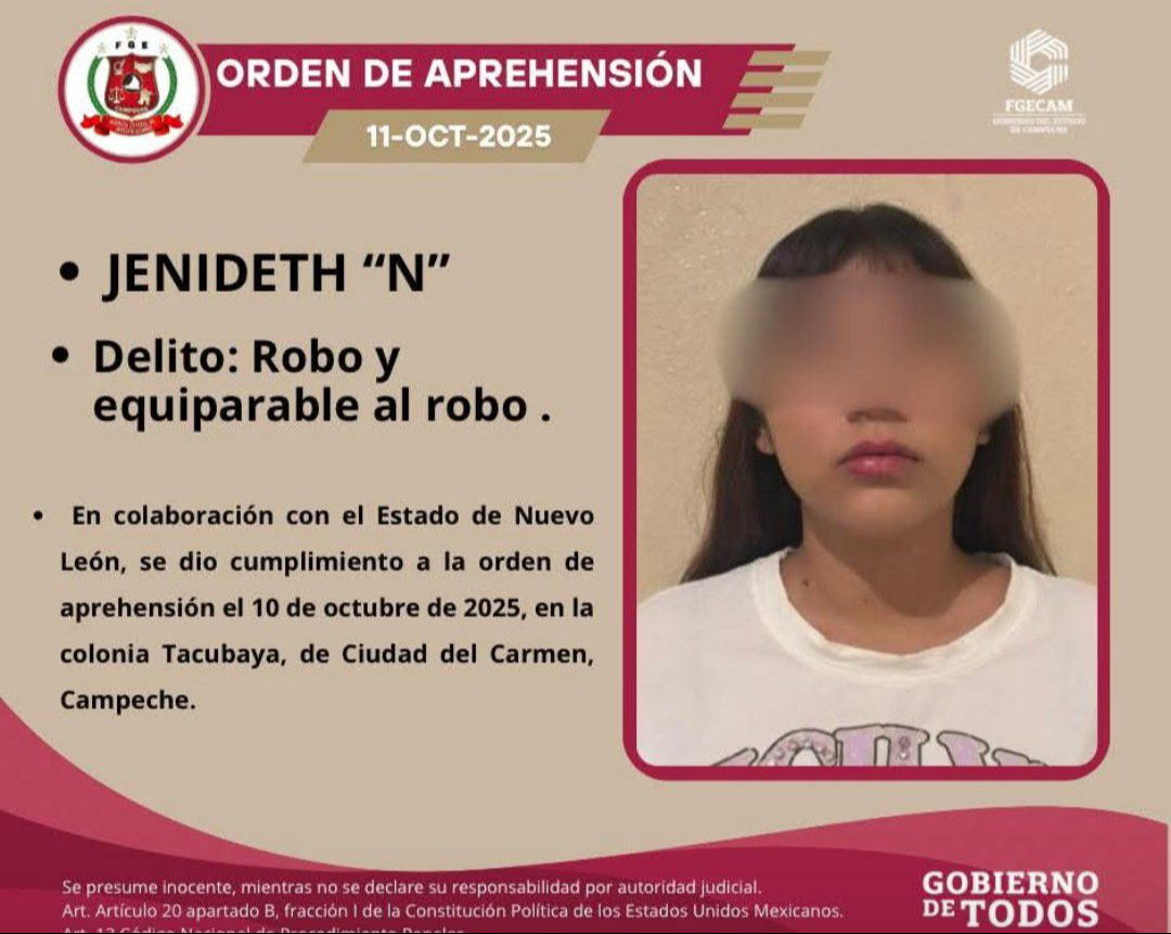 Detienen a la “envenenadora de Apodaca” en Ciudad del Carmen