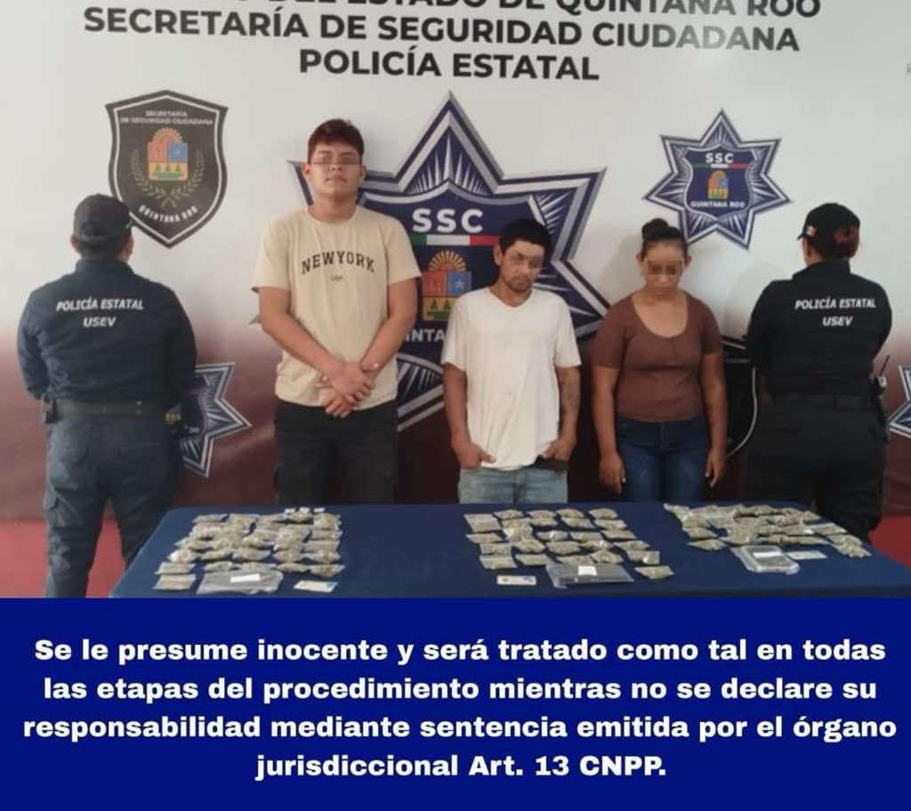 Los detenidos fueron identificados como Víctor “N”, José Guillermo “N” y María Guadalupe “N” Los detenidos fueron identificados como Víctor “N”, José Guillermo “N” y María Guadalupe “N”