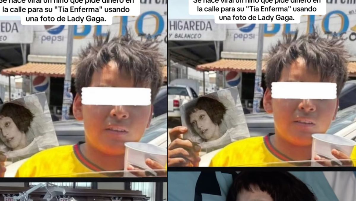 Niño pide apoyo para su 'tía' enferma con una foto de Lady Gaga Niño pide apoyo para su 'tía' enferma con una foto de Lady Gaga