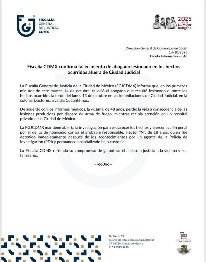 La FGJCDMX refrendó su compromiso de garantizar el acceso a la justicia para la víctima y sus familiares La FGJCDMX refrendó su compromiso de garantizar el acceso a la justicia para la víctima y sus familiares
