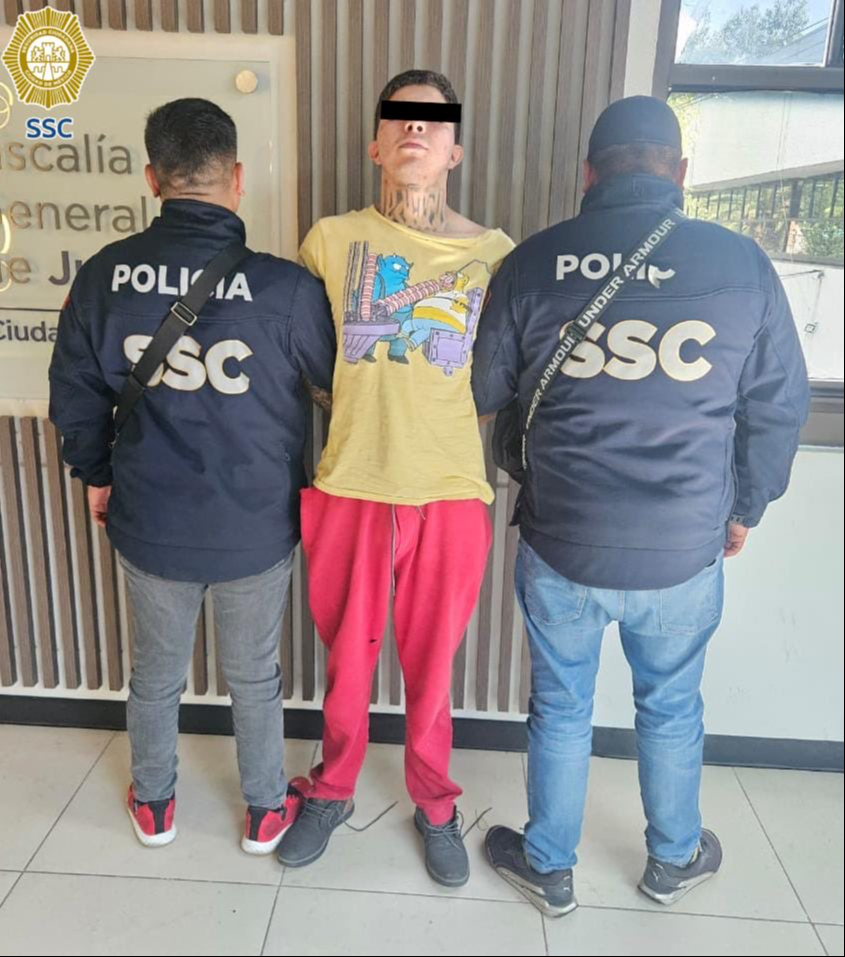 Elementos de la Secretaría de Seguridad Ciudadana detuvieron al sujeto. Elementos de la Secretaría de Seguridad Ciudadana detuvieron al sujeto.