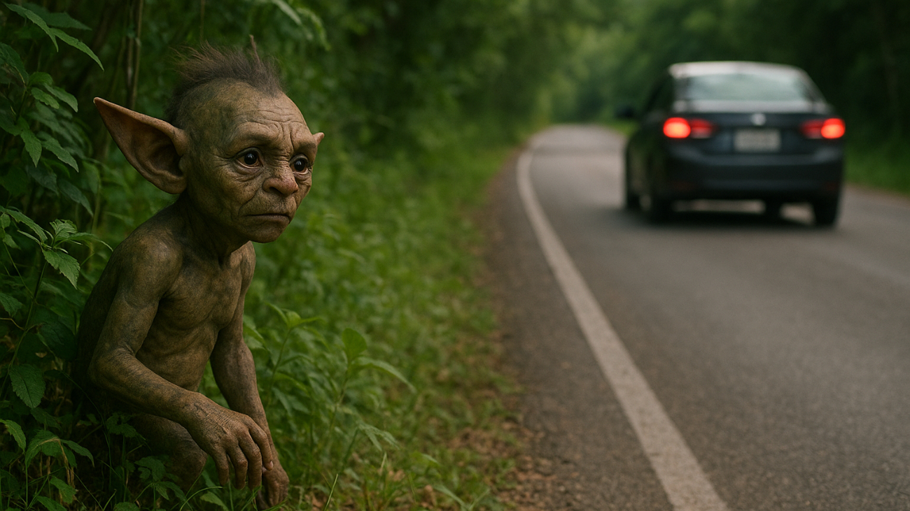 La carretera se encuentra envuelta en una atmósfera tétrica La carretera se encuentra envuelta en una atmósfera tétrica