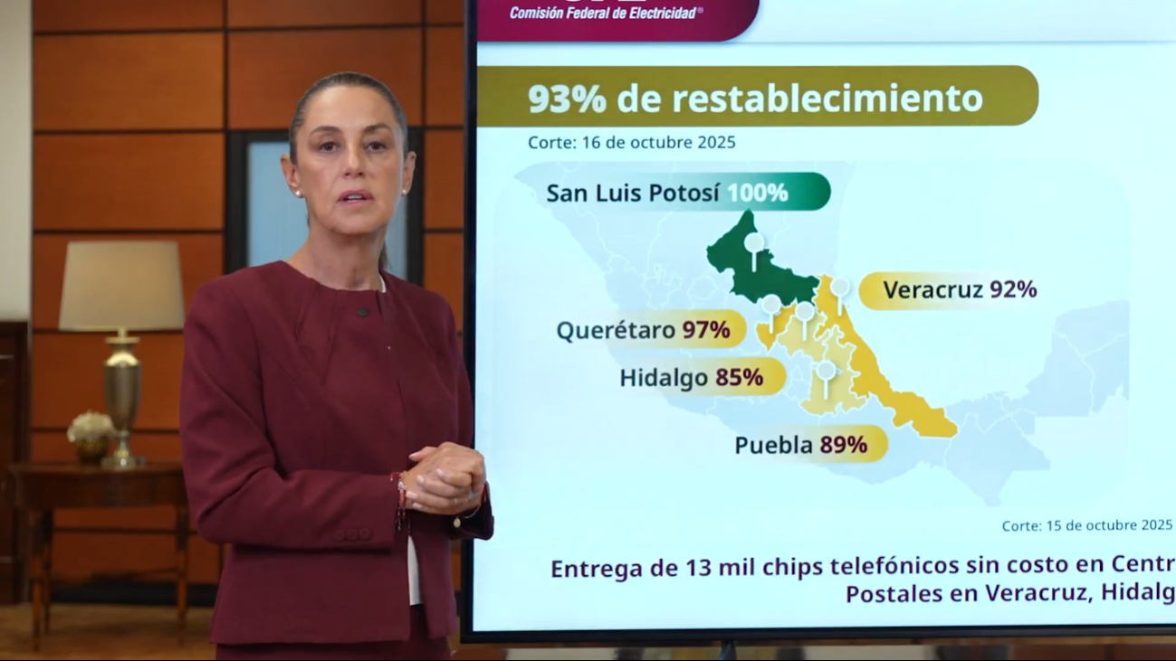 Las lluvias recientes en el centro y sureste de México dejaron 70 personas fallecidas y 72 desaparecidas, informó la presidenta Claudia Sheinbaum.