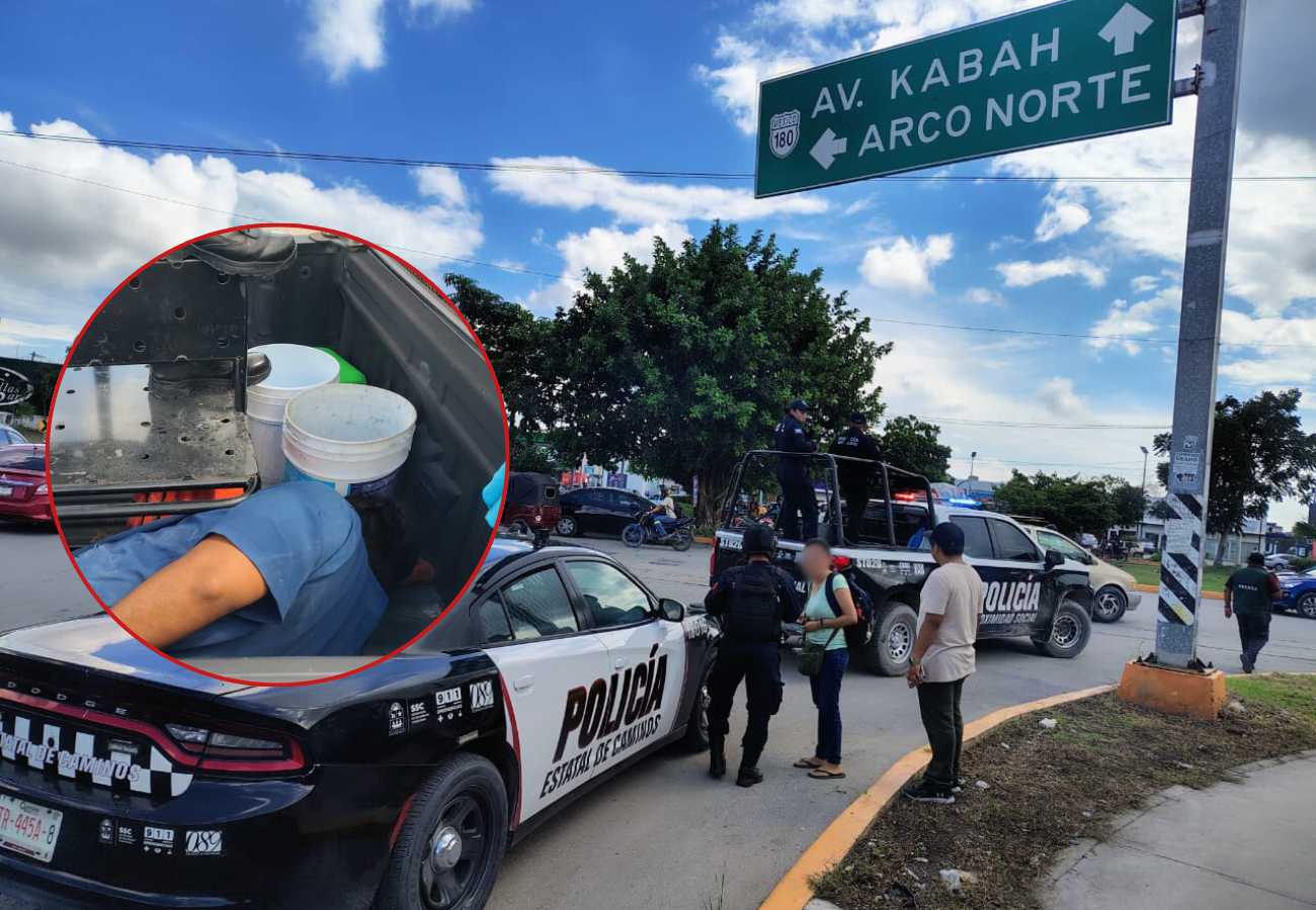 Fue en la avenida Kabah donde el hombre perdió el control y colisionó contra un vehículo particular