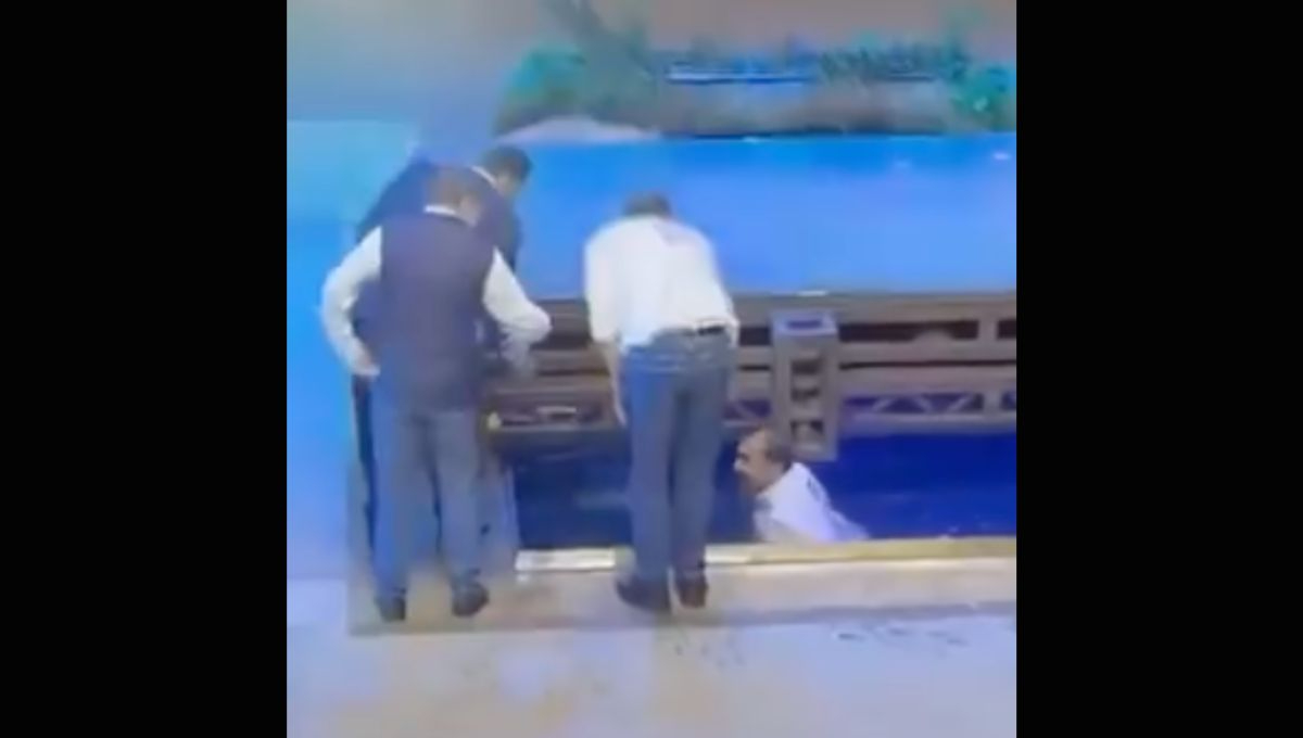 Max Cortázar se cae al agua durante el relanzamiento del PAN; Jorge Romero anuncia fin de la alianza con el PRI