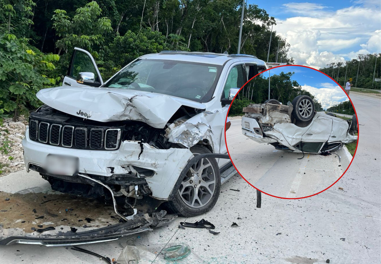 Choque en la carretera federal 307 deja una persona lesionada y daños mayores a 200 mil pesos Choque en la carretera federal 307 deja una persona lesionada y daños mayores a 200 mil pesos