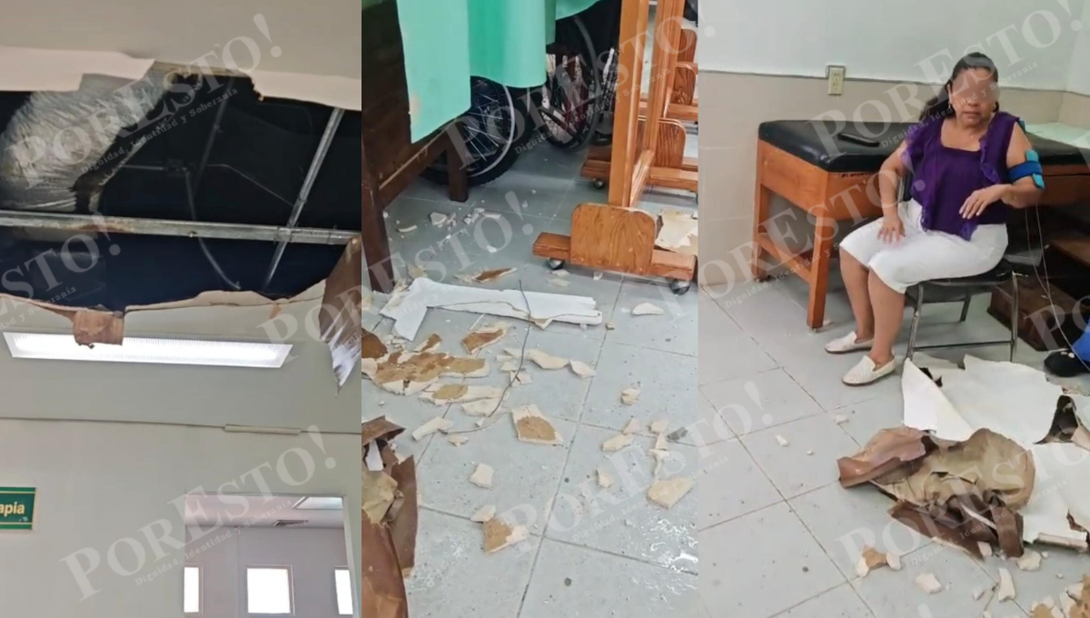 Colapsa parte del techo en clínica del IMSS Santa Isabel; una mujer resulta herida Colapsa parte del techo en clínica del IMSS Santa Isabel; una mujer resulta herida