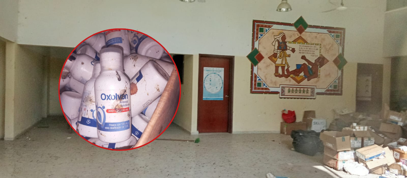 En el inmueble hay más de 50 cajas de medicinas caducadas que se pudren en el edificio En el inmueble hay más de 50 cajas de medicinas caducadas que se pudren en el edificio