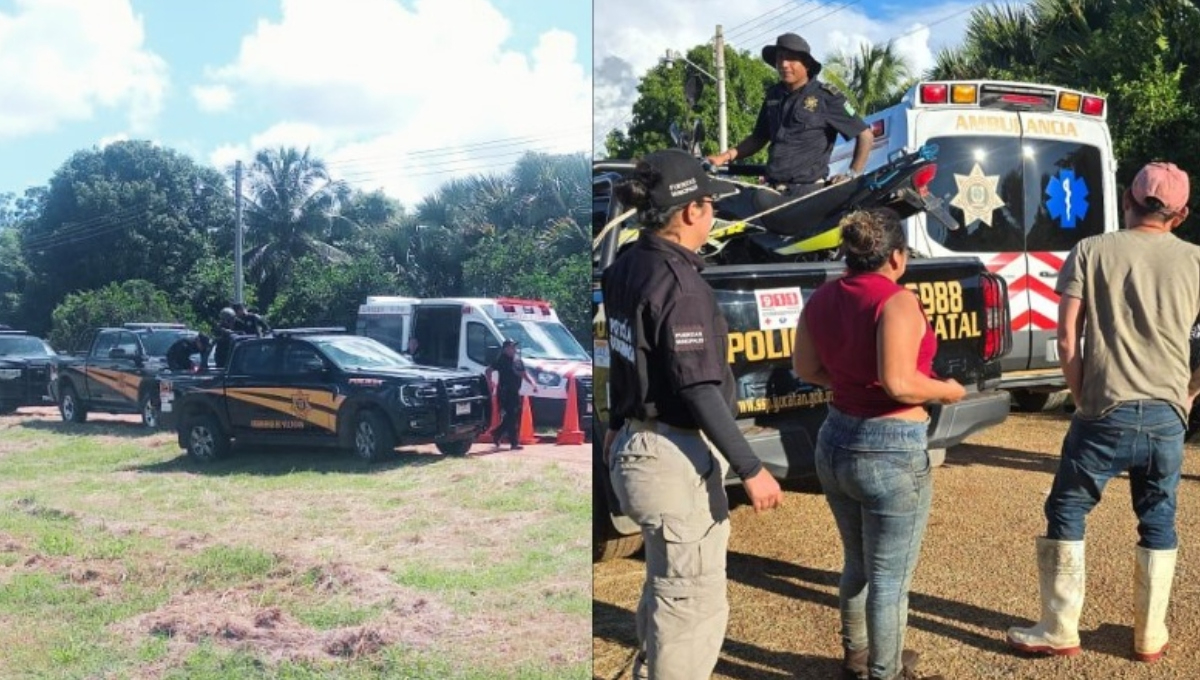 La pareja fue atendida por paramédicos de la SSP Yucatán La pareja fue atendida por paramédicos de la SSP Yucatán