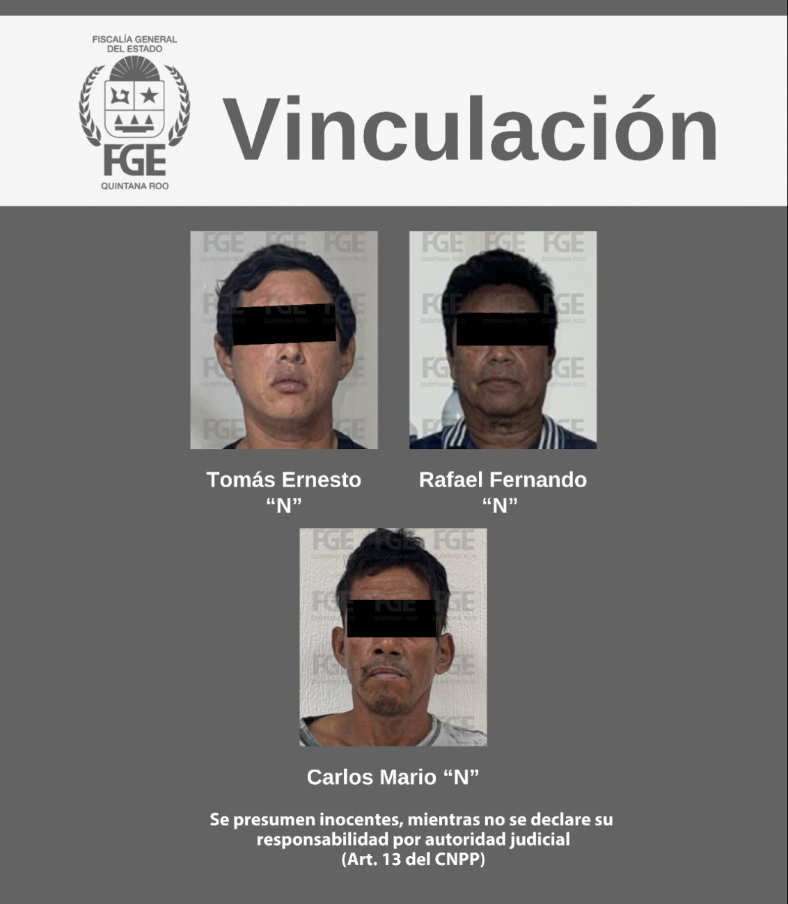 Vinculan a proceso a tres hombres por narcomenudeo en Cozumel; permanecerán en prisión preventiva Vinculan a proceso a tres hombres por narcomenudeo en Cozumel; permanecerán en prisión preventiva