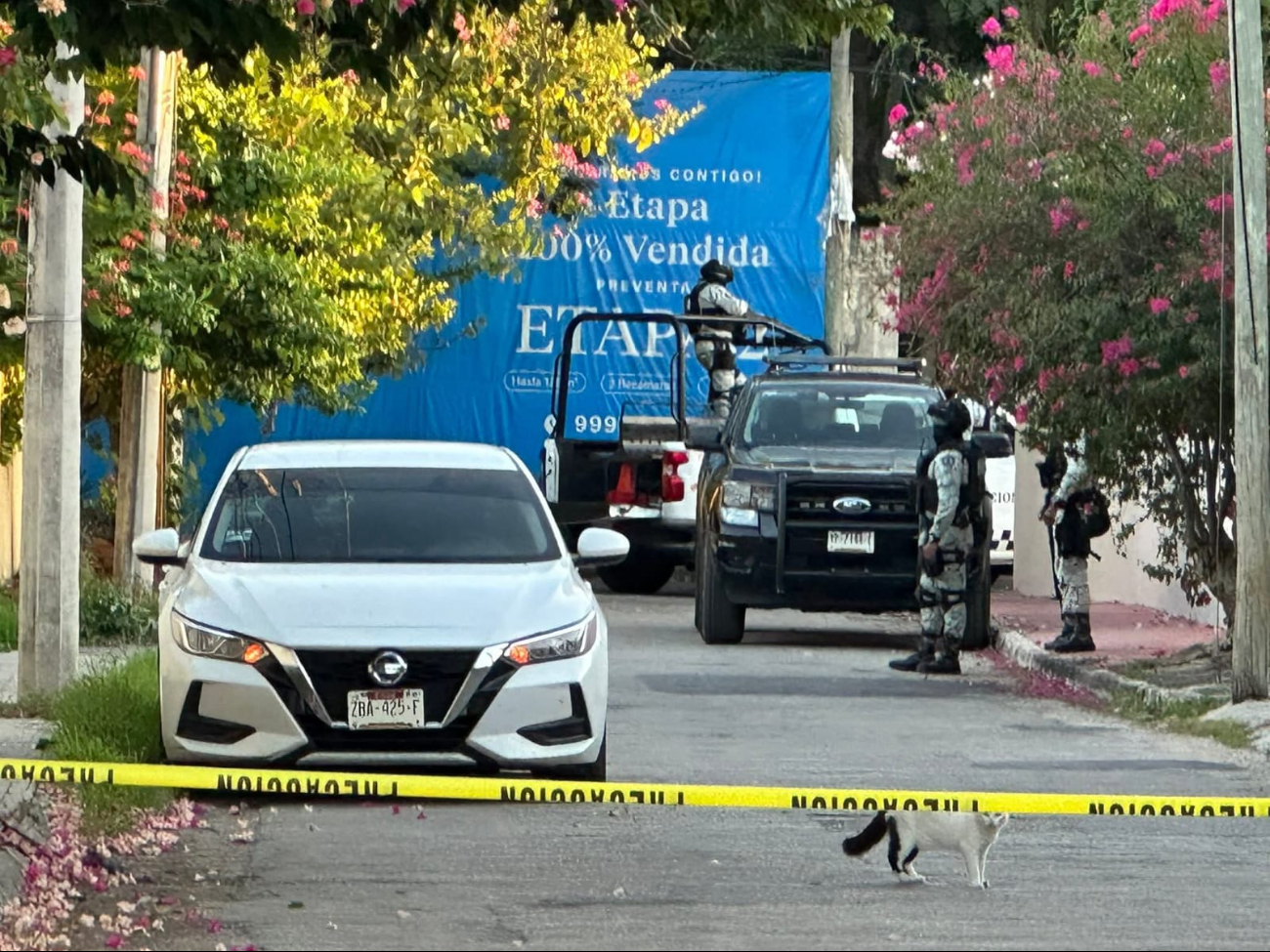 Amplio despliegue de elementos de fuerzas policiacas en una privada en el Norte de Mérida Amplio despliegue de elementos de fuerzas policiacas en una privada en el Norte de Mérida