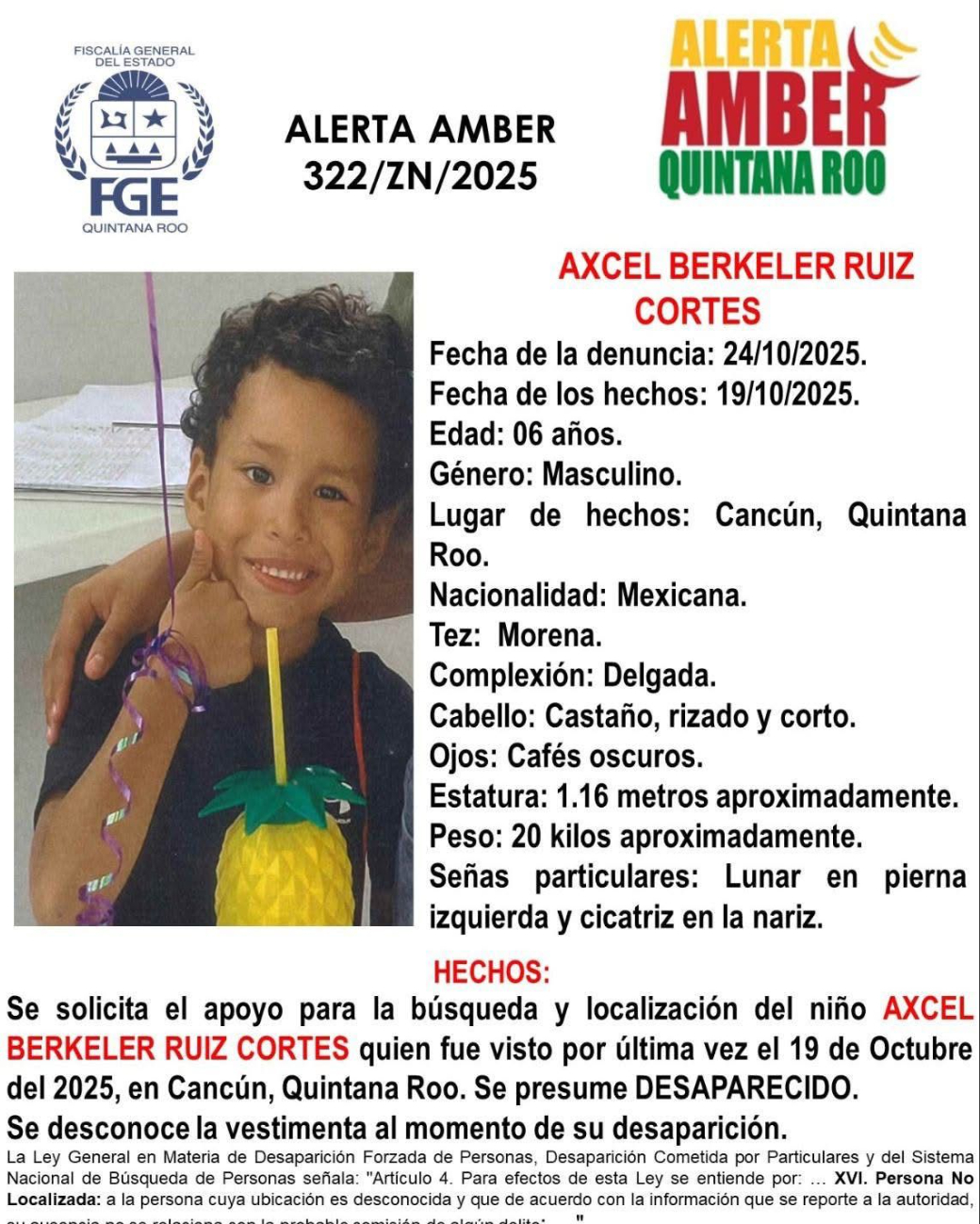 Ante la denuncia de su desaparición, se activó la Alerta Amber Ante la denuncia de su desaparición, se activó la Alerta Amber