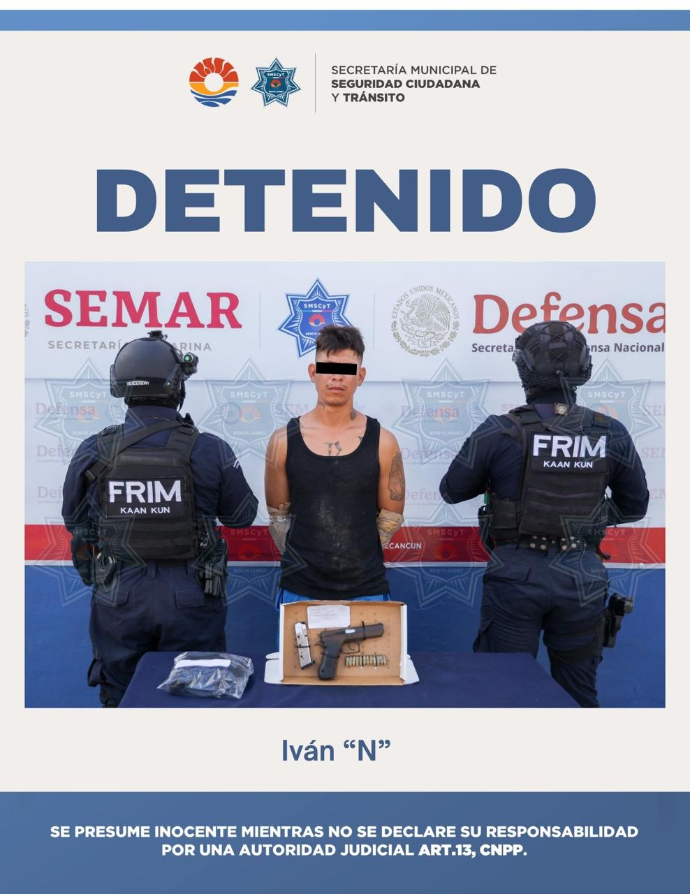 Iván “N” fue asegurado y puesto a disposición de la Fiscalía General del Estado Iván “N” fue asegurado y puesto a disposición de la Fiscalía General del Estado