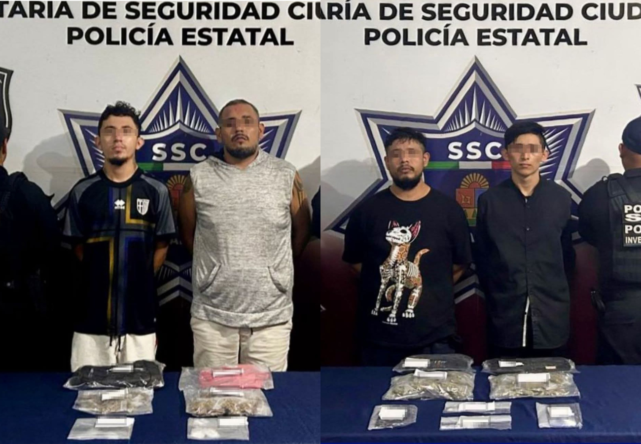 Los detenidos fueron identificados como Cristian Eduardo “N”, Daniel “N”, Luis Felipe “N” y Leonardo “N”