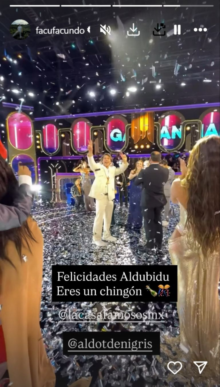 Así reaccionó Facundo al triunfo de Aldo de Nigris en La Casa de los Famosos