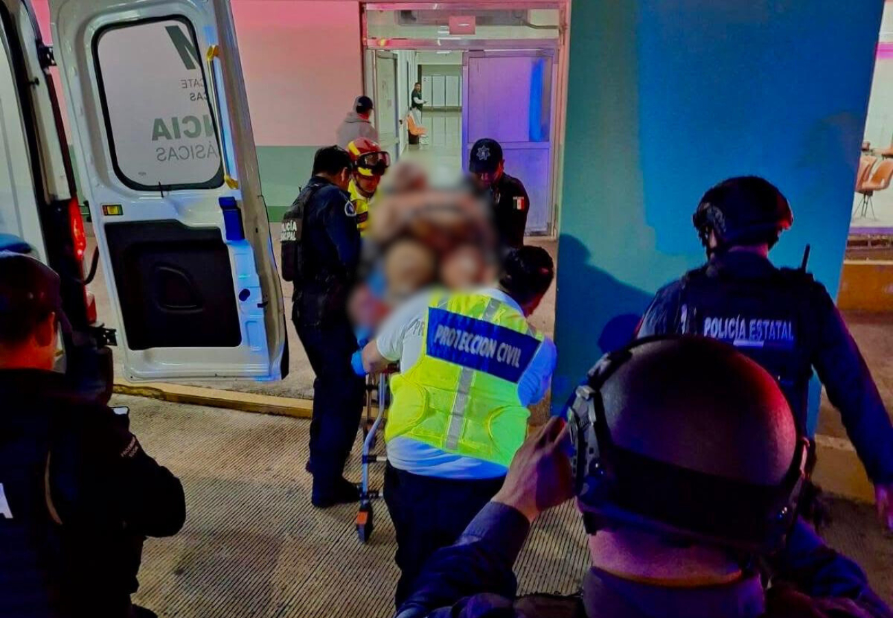 La víctima fue trasladada al hospital debido a la severas lesiones en la cabeza