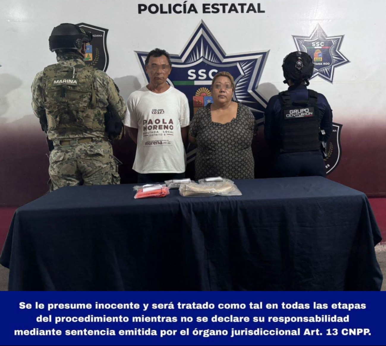 Las personas detenidas fueron identificadas como Concepción “N” y José Gaspar “N”
