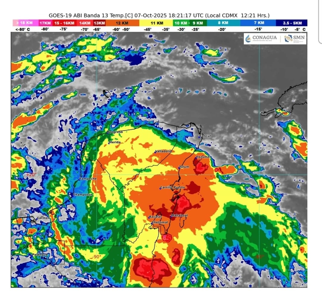 Seprocicam pidió a la población seguir la trayectoria del disturbio climático que se desplaza desde Quintana Roo.