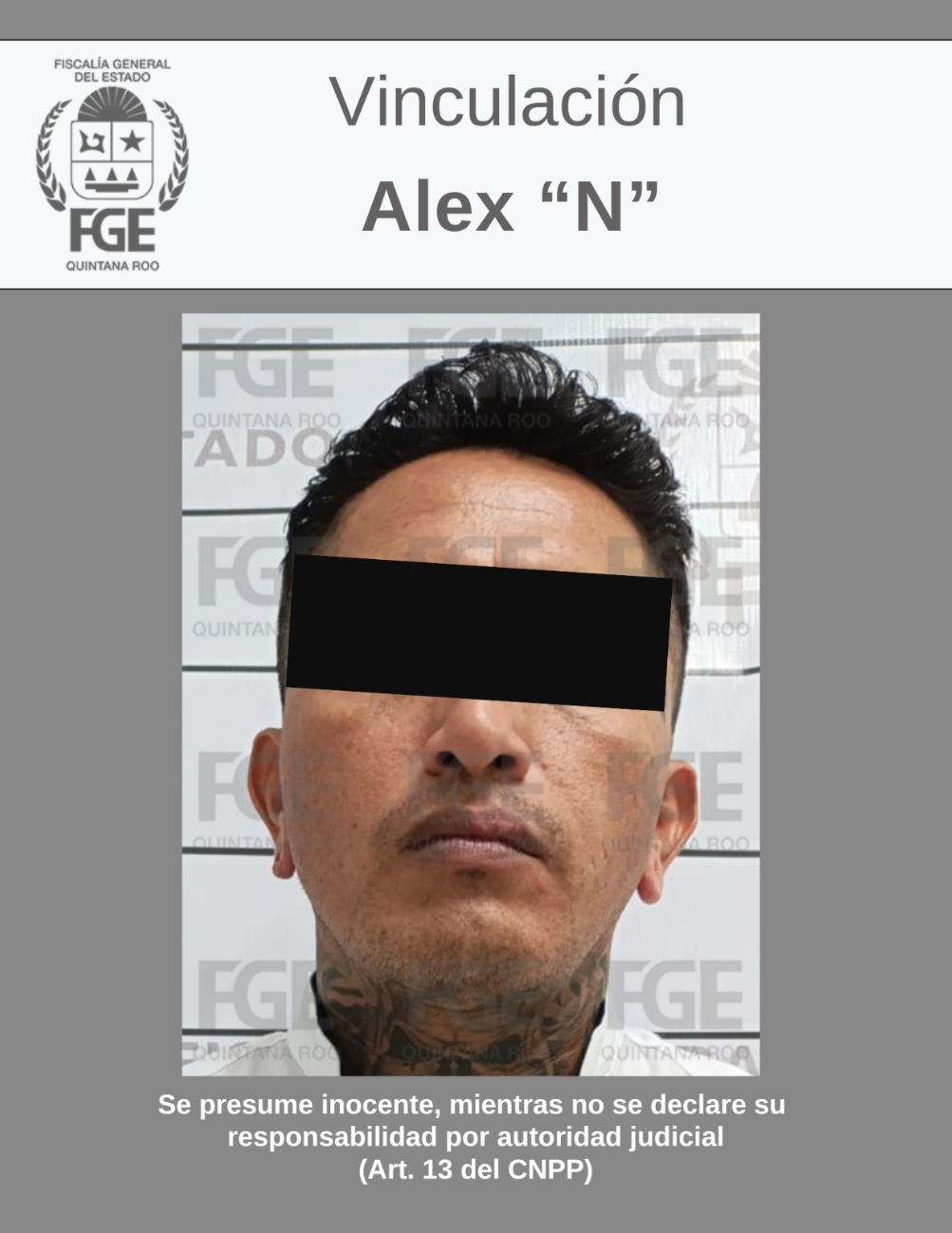 La Fiscalía General del Estado detuvo al sospechoso en Playa del Carmen, tras cumplimentar una orden de aprehensión. La Fiscalía General del Estado detuvo al sospechoso en Playa del Carmen, tras cumplimentar una orden de aprehensión.