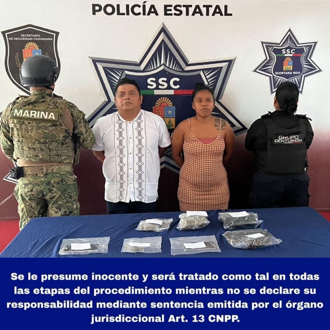 La SSC presentaron a los detenidos y pusieron a disposición de la autoridad.