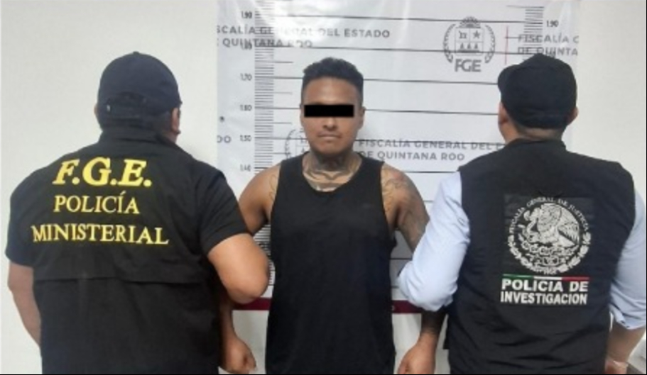 El sujeto identificado como Omar "N" fue capturado en Cancún.