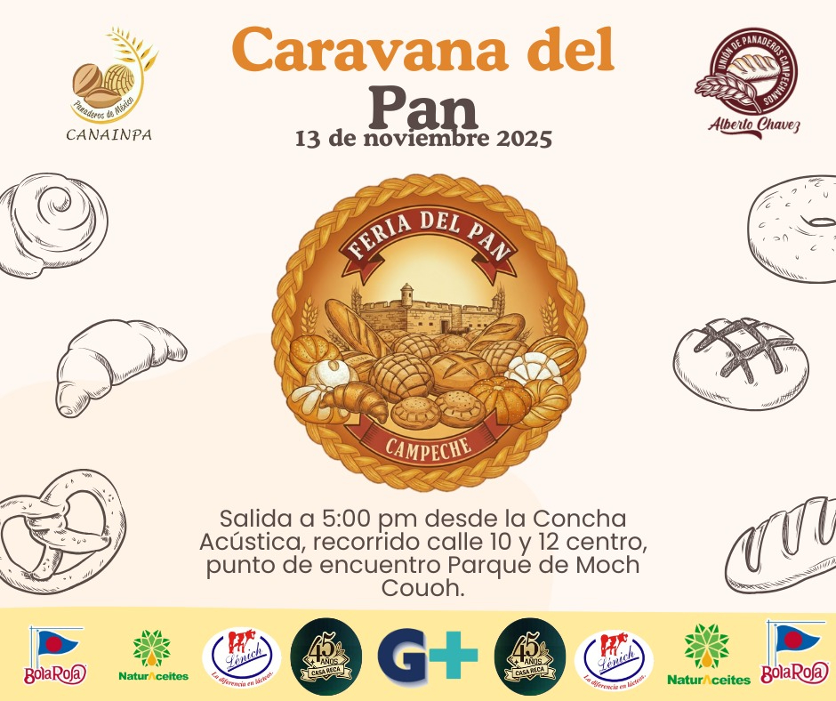 Este 13 de noviembre, el pan se celebra en movimiento por Campeche