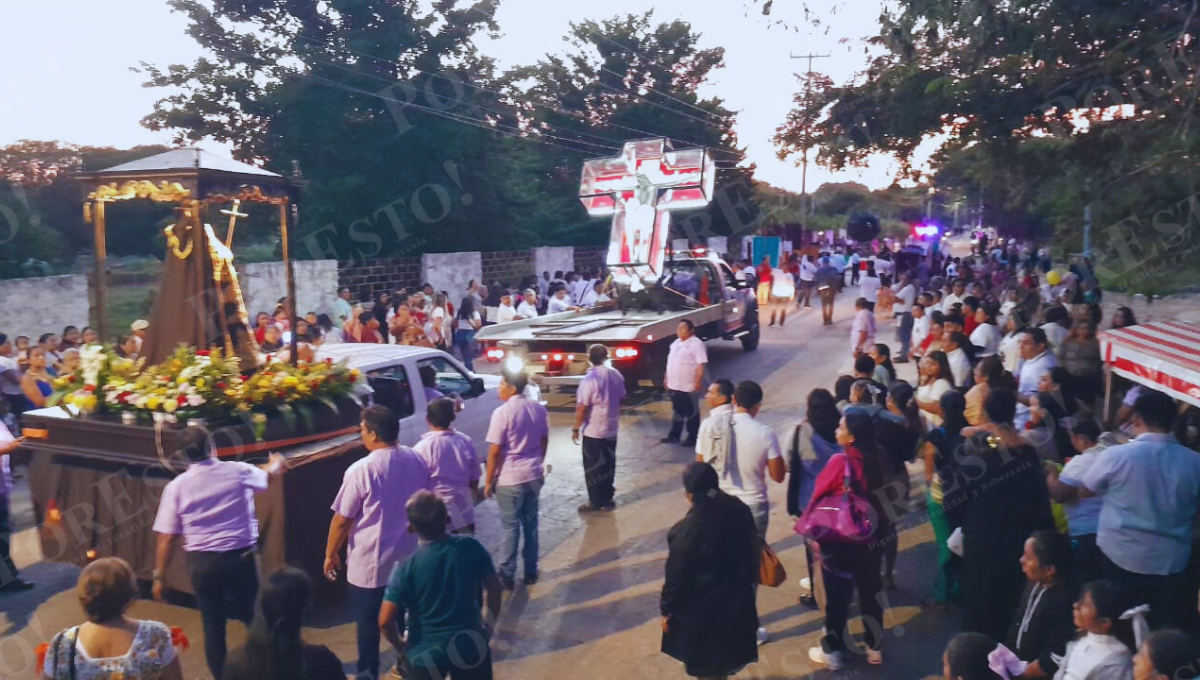 Nunkiní se llena de fe con la llegada del Cristo de San Román y San Diego de Alcalá