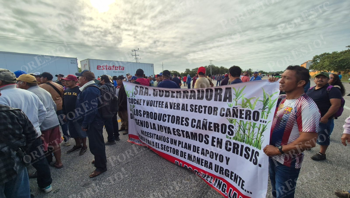 Cañeros del Ingenio La Joya protestan por caída del precio de la caña