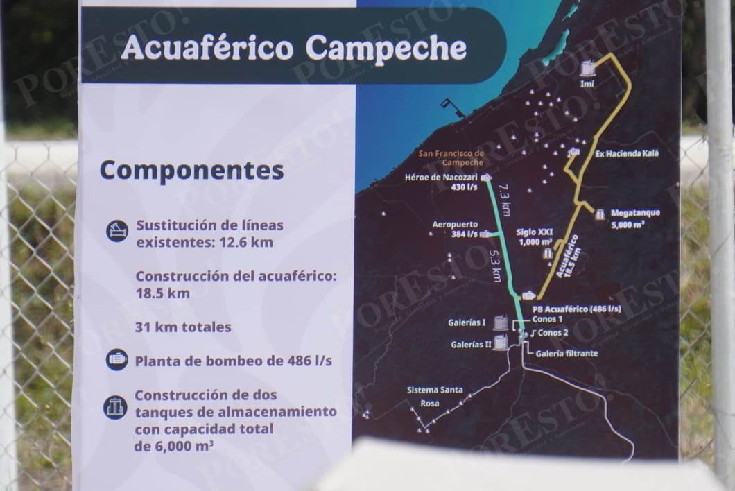 La obra incluye una planta de bombeo y una línea de 18.5 km.