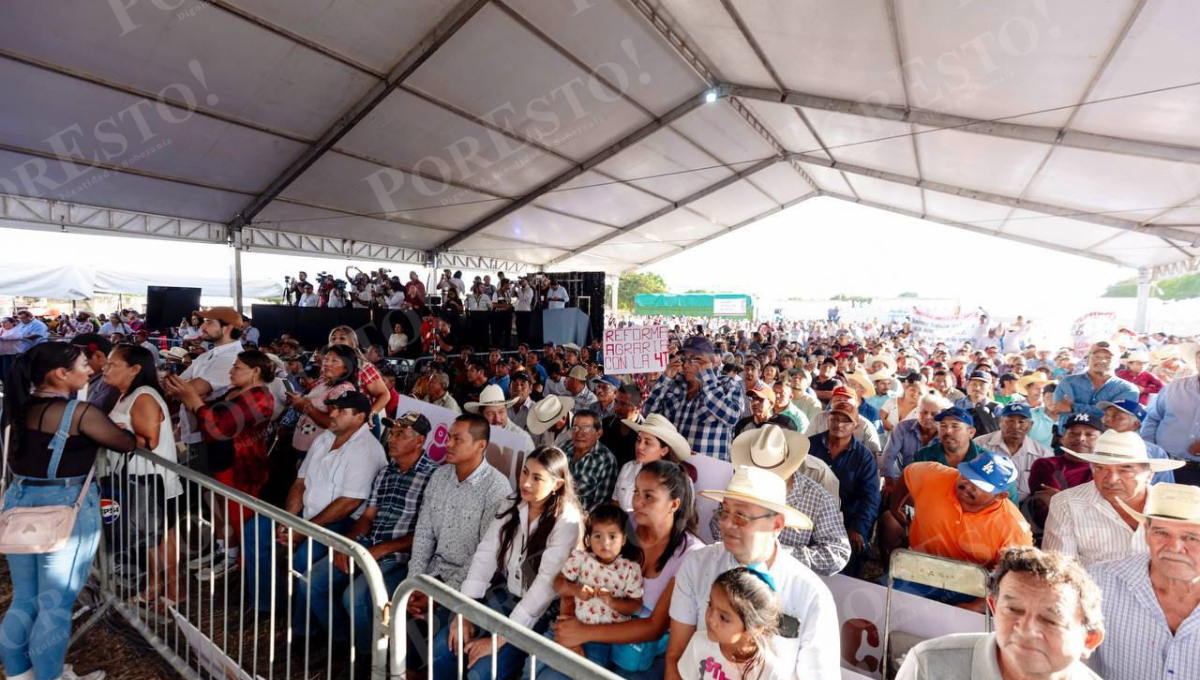 La presidenta reafirmó su compromiso con el campo campechano.
