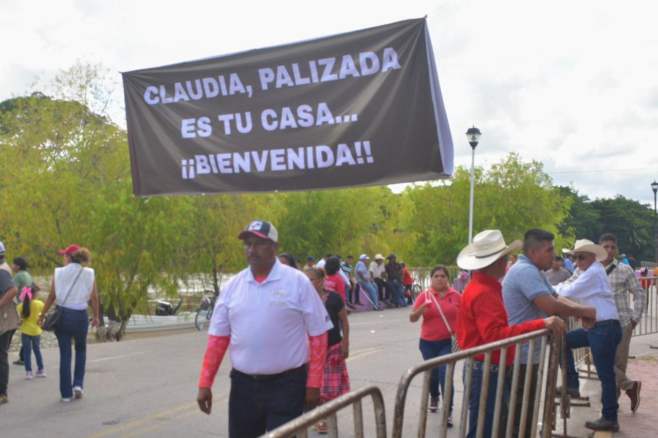 Abrigan con calidez y emotividad  a Claudia Sheinbaum en Palizada