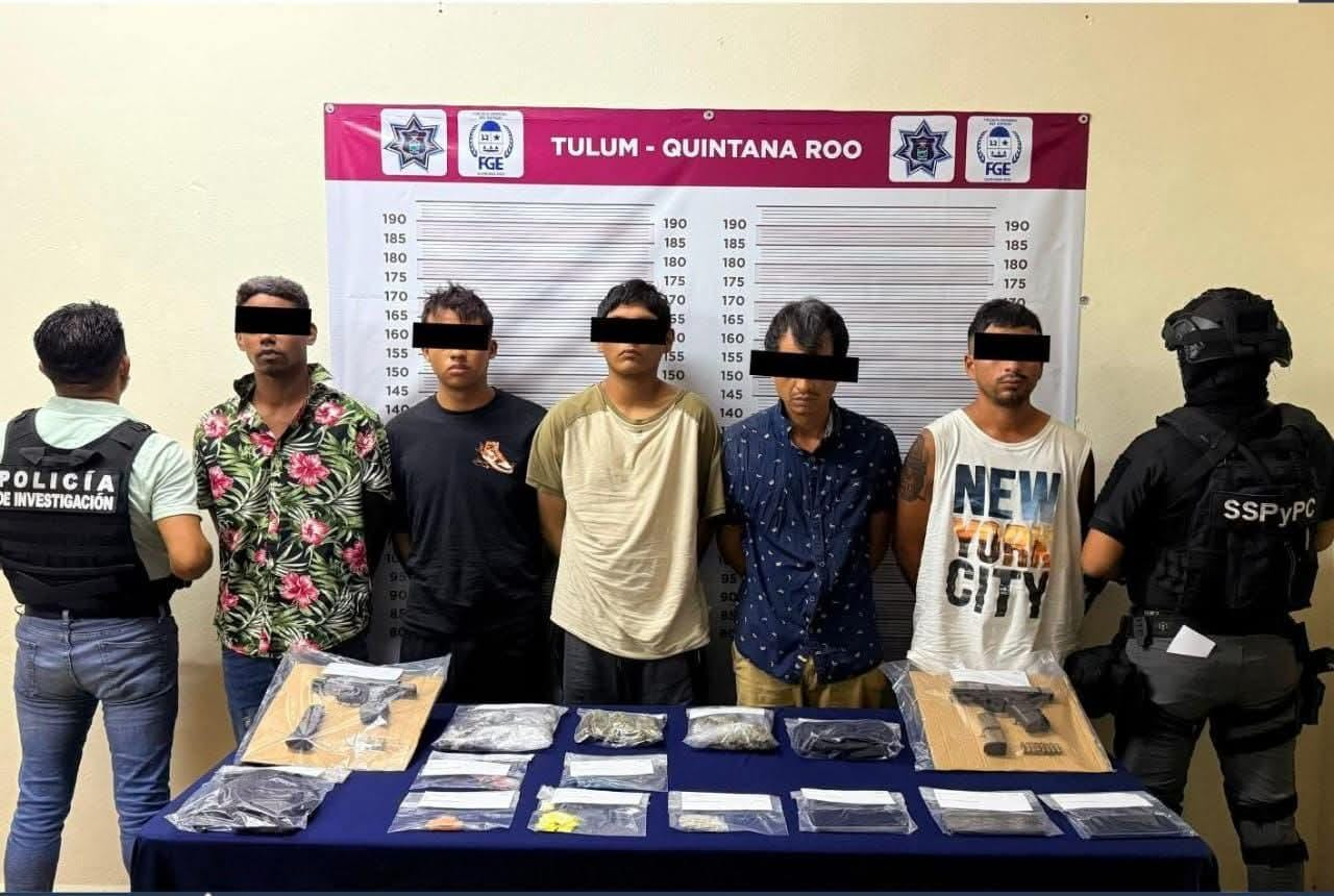 Los detenidos fueron identificados como Felipe “N”, Benjamín “N”, Gabriel Omar “N”, Roberto “N” y Orlando “N”