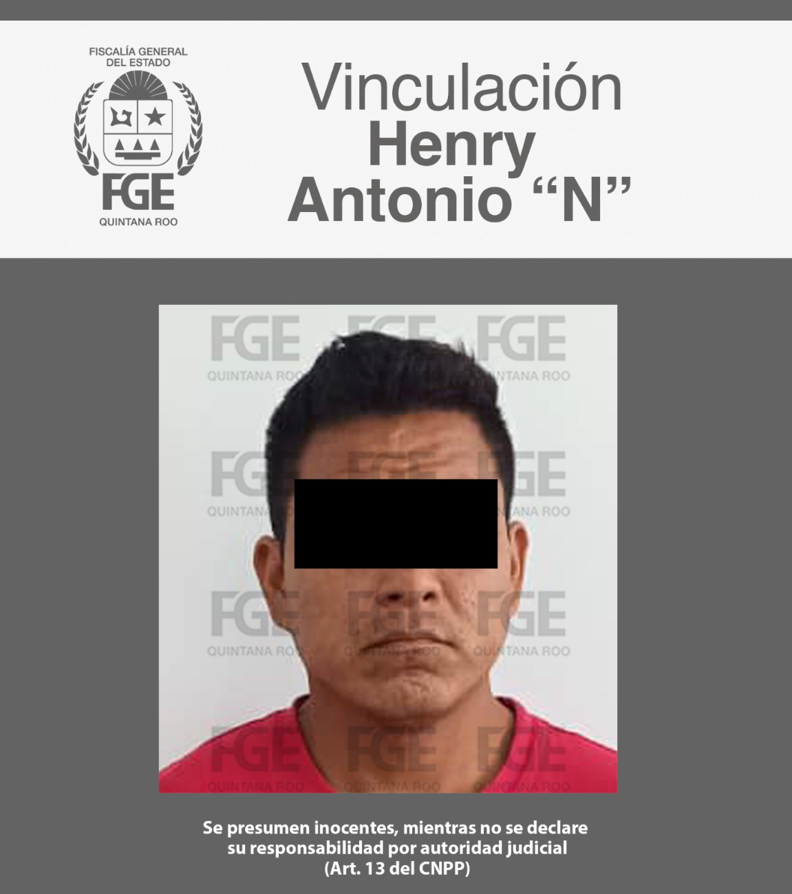 Un juez de Control determinó vincular a proceso a Henry Antonio “N”.