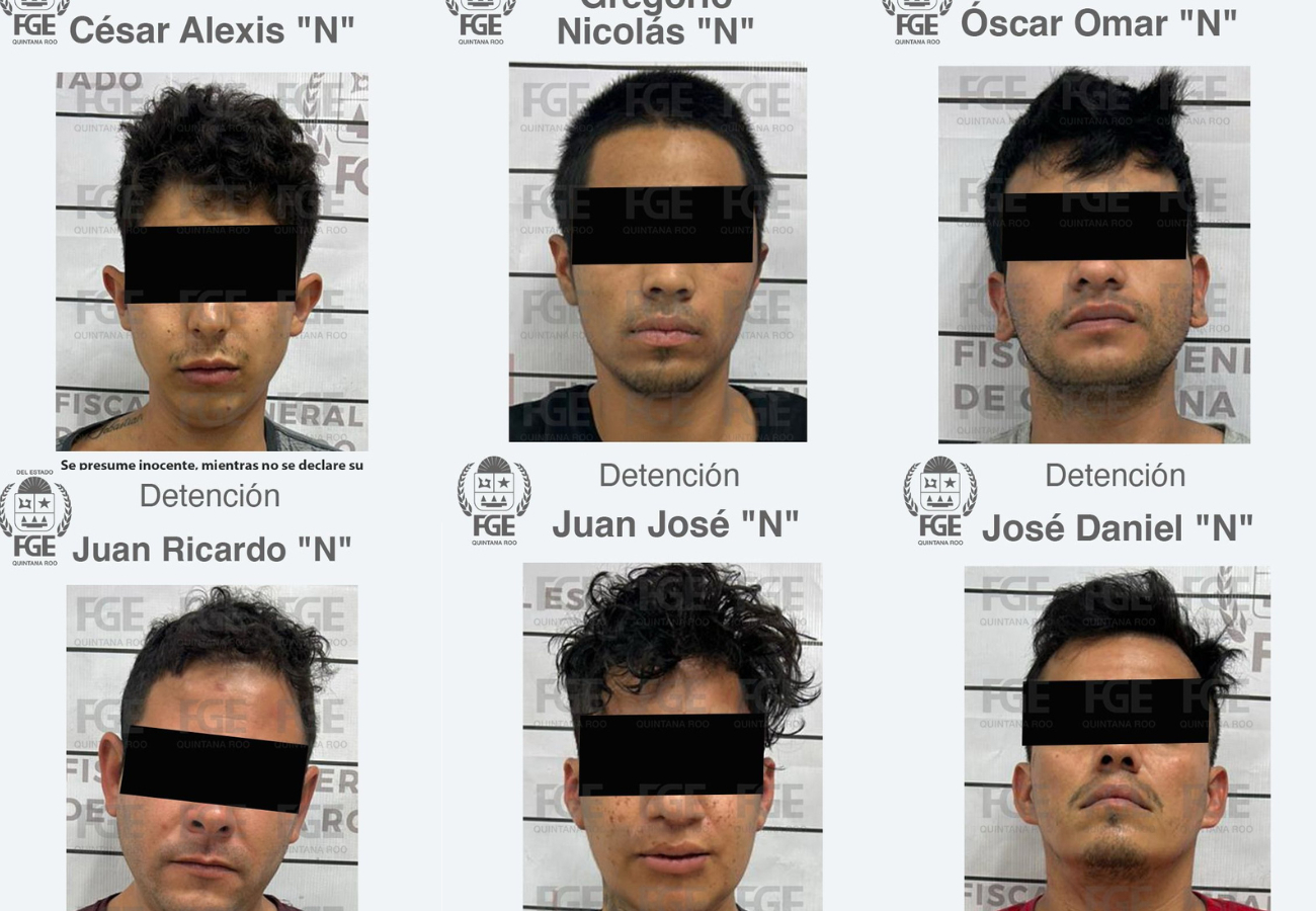 Entre los detenidos se identificó a un menor de edad