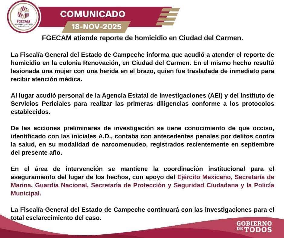 La víctima, Ángel N., tenía antecedentes por narcomenudeo y había salido del Cereso hace mes y medio.