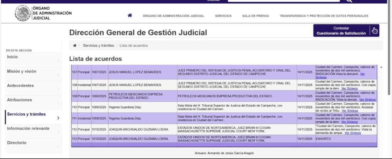 El amparo también iba dirigido contra el juez Brian Cogan y otra autoridad estadounidense.