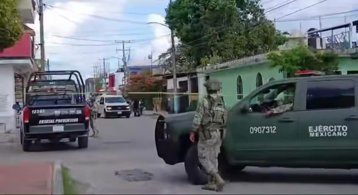Elementos del Ejército Mexicano y Policía Estatal resguardaron la zona.
