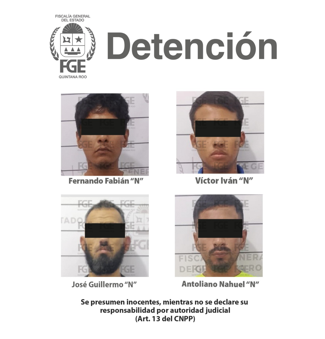 Cuatro hombres fueron detenidos en flagrancia en la colonia Tumben Kaan, en Tulum, mientras presuntamente intercambiaban drogas.