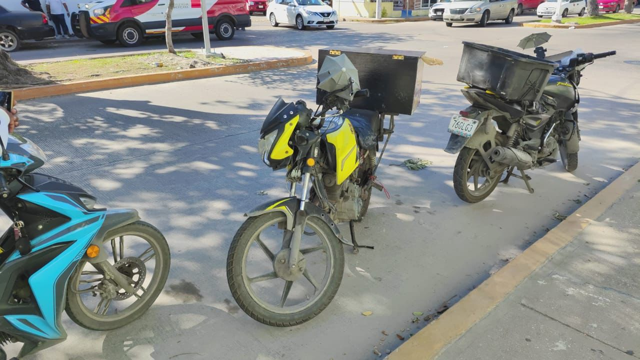 El motociclista sufrió golpes contusos, pero no requirió traslado hospitalario.