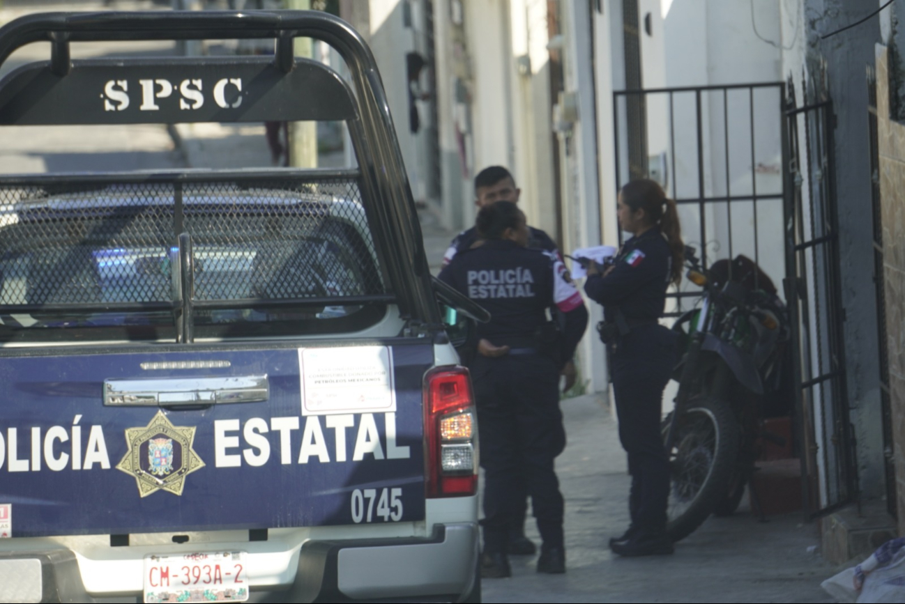 Elementos de la Policía Estatal acudieron al lugar de los hechos.