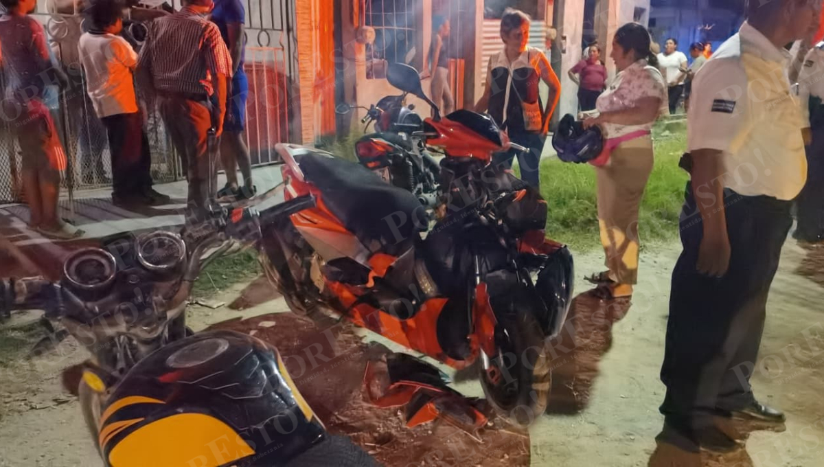 Dos motocicletas chocaron en la entrada del Arroyo de los Franceses.