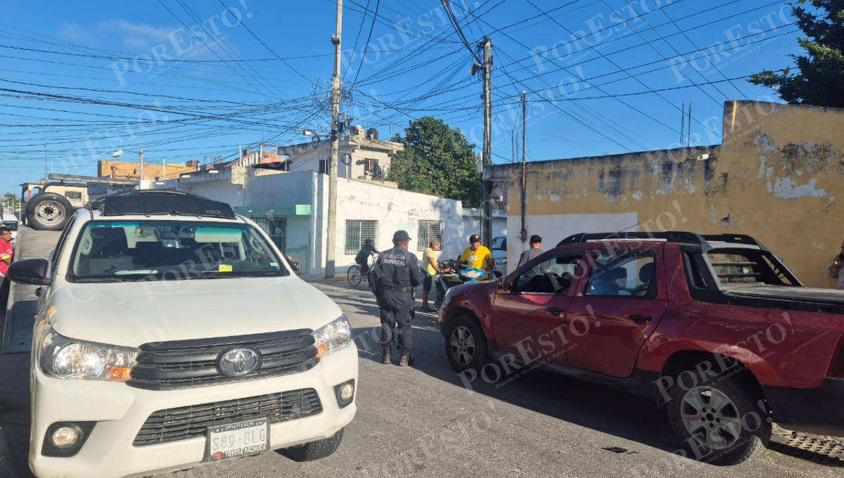 Policía Municipal interviene en accidente vial en Puente Viejo