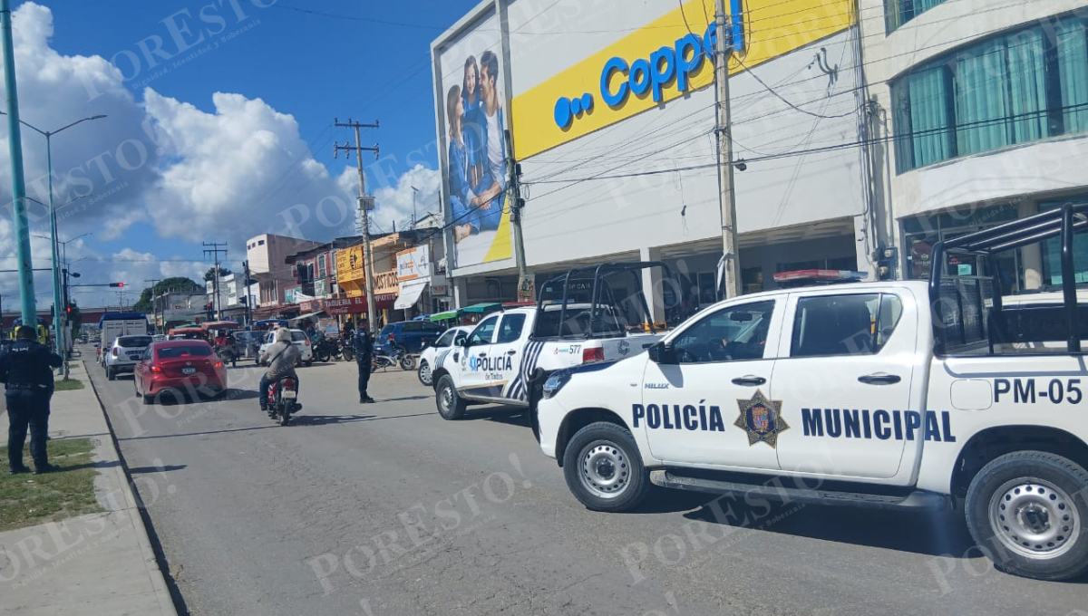Una movilización policiaca en Escárcega fue causada por el reporte de un presunto levantamiento.