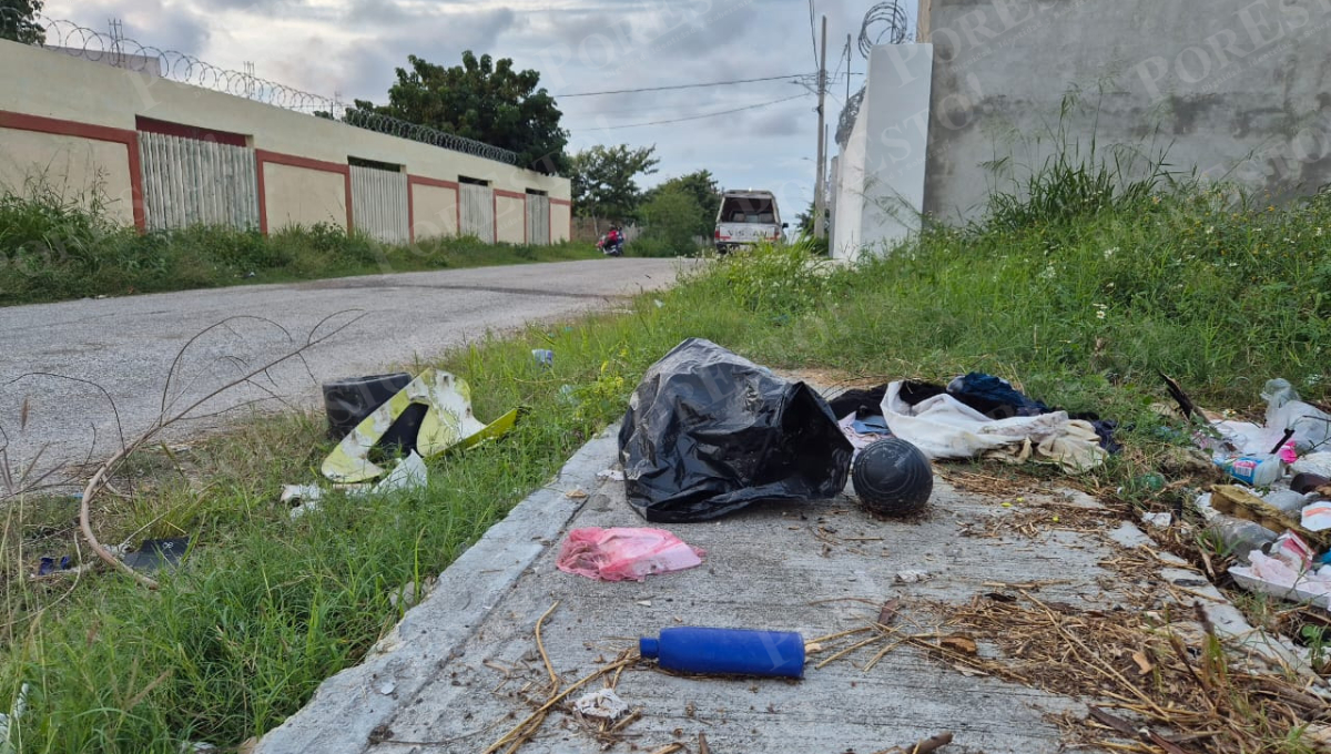 Señalan que el problema es añejo y que la acera funciona como basurero y guarida de malhechores.