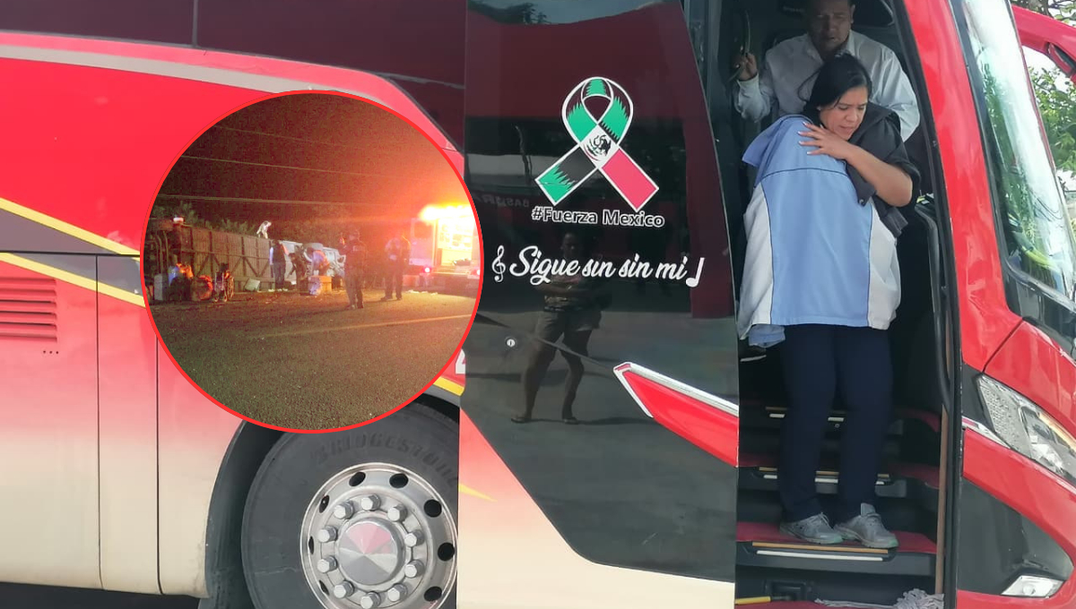 Familias en incertidumbre tras llegada de heridos del autobús volcado a Cancún