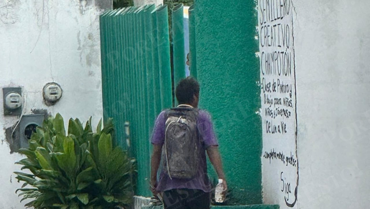 Indigente intenta sustraer cables cerca del estadio Alfonso Durán Castillo en Campeche